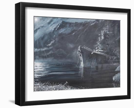 The Lone Queen of the North, Tirpitz, Norway 1944-Vincent Booth-Framed Giclee Print