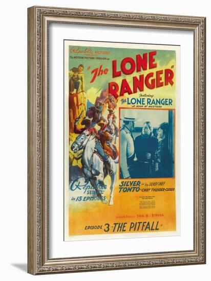 The Lone Ranger, Lee Powell,, Chief Thundercloud, in 'Episode 3: the Pitfall', 1938, Serial-null-Framed Premium Giclee Print