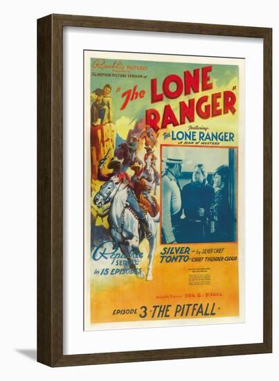 The Lone Ranger, Lee Powell,, Chief Thundercloud, in 'Episode 3: the Pitfall', 1938, Serial-null-Framed Premium Giclee Print