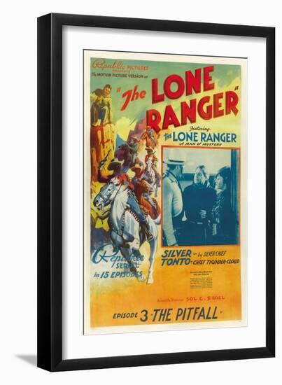 The Lone Ranger, Lee Powell,, Chief Thundercloud, in 'Episode 3: the Pitfall', 1938, Serial-null-Framed Premium Giclee Print