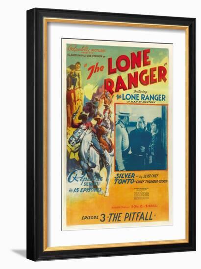 The Lone Ranger, Lee Powell,, Chief Thundercloud, in 'Episode 3: the Pitfall', 1938, Serial-null-Framed Premium Giclee Print