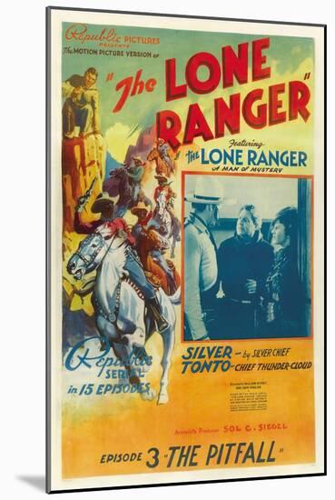 The Lone Ranger, Lee Powell,, Chief Thundercloud, in 'Episode 3: the Pitfall', 1938, Serial-null-Mounted Art Print