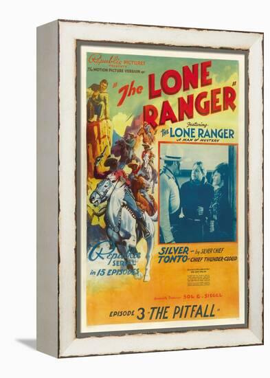 The Lone Ranger, Lee Powell,, Chief Thundercloud, in 'Episode 3: the Pitfall', 1938, Serial-null-Framed Stretched Canvas