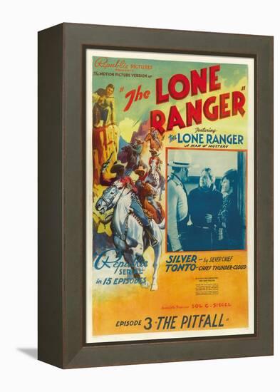 The Lone Ranger, Lee Powell,, Chief Thundercloud, in 'Episode 3: the Pitfall', 1938, Serial-null-Framed Stretched Canvas