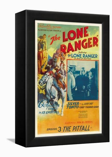 The Lone Ranger, Lee Powell,, Chief Thundercloud, in 'Episode 3: the Pitfall', 1938, Serial-null-Framed Stretched Canvas