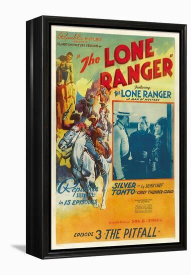 The Lone Ranger, Lee Powell,, Chief Thundercloud, in 'Episode 3: the Pitfall', 1938, Serial-null-Framed Stretched Canvas