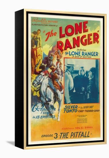 The Lone Ranger, Lee Powell,, Chief Thundercloud, in 'Episode 3: the Pitfall', 1938, Serial-null-Framed Stretched Canvas