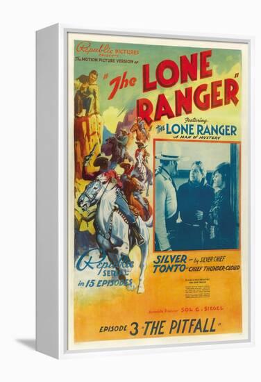 The Lone Ranger, Lee Powell,, Chief Thundercloud, in 'Episode 3: the Pitfall', 1938, Serial-null-Framed Stretched Canvas