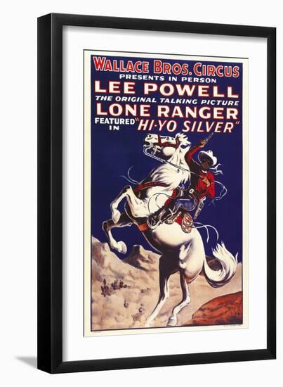 THE LONE RANGER, special circus poster, 1938.-null-Framed Art Print