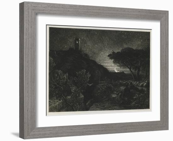 The Lonely Tower, 1879-Samuel Palmer-Framed Giclee Print