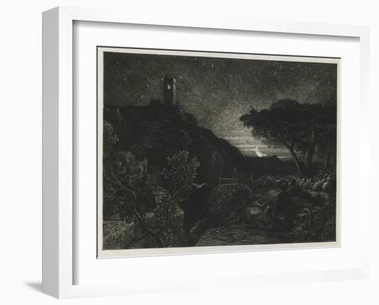 The Lonely Tower, 1879-Samuel Palmer-Framed Premium Giclee Print