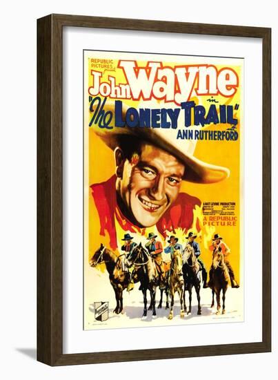 The Lonely Trail, John Wayne, 1936-null-Framed Art Print