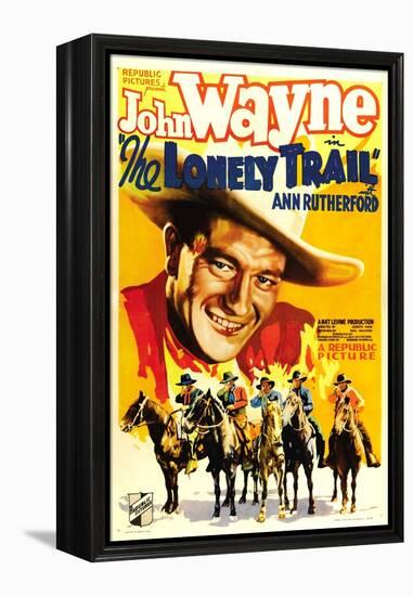 The Lonely Trail, John Wayne, 1936-null-Framed Stretched Canvas