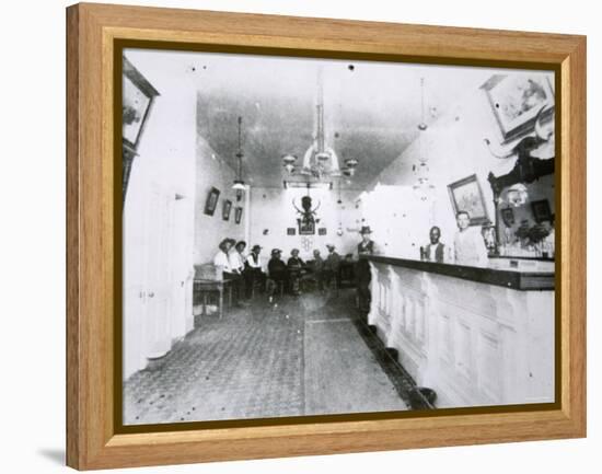 The Long Branch Saloon, Dodge City, Kansas, c.1880-American Photographer-Framed Premier Image Canvas