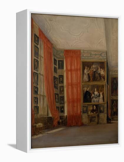 The Long Gallery at Hardwick-David Cox-Framed Premier Image Canvas