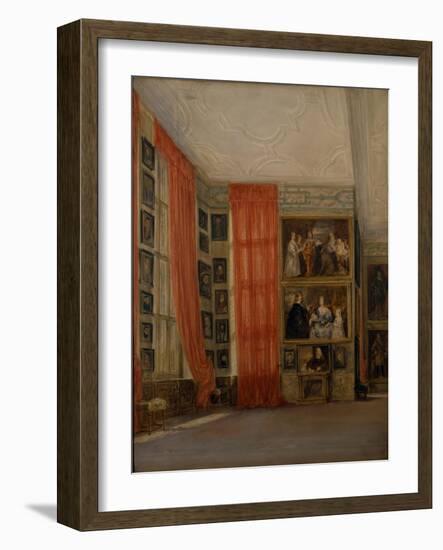 The Long Gallery at Hardwick-David Cox-Framed Giclee Print