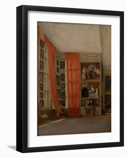 The Long Gallery at Hardwick-David Cox-Framed Giclee Print