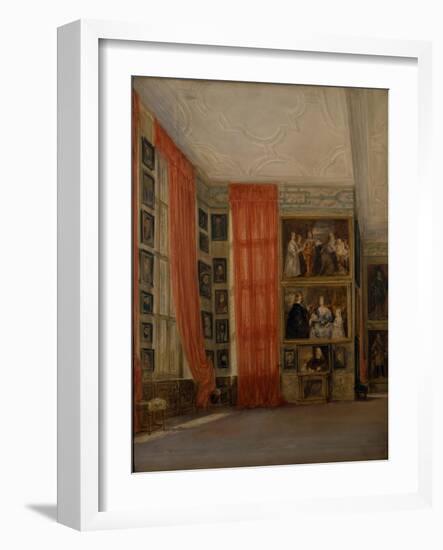 The Long Gallery at Hardwick-David Cox-Framed Giclee Print