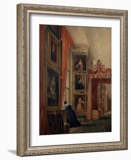 The Long Gallery at Hardwick-David Cox-Framed Giclee Print