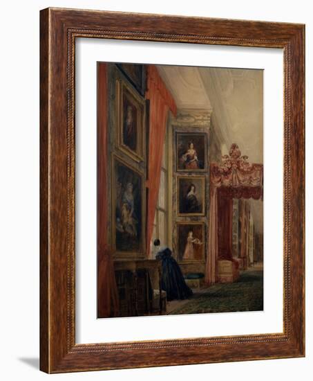 The Long Gallery at Hardwick-David Cox-Framed Giclee Print