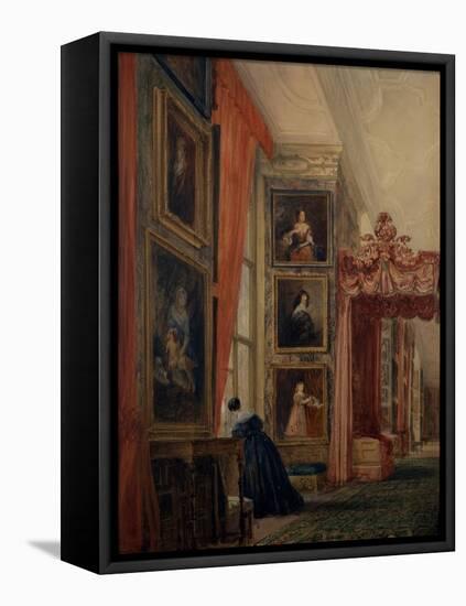 The Long Gallery at Hardwick-David Cox-Framed Premier Image Canvas