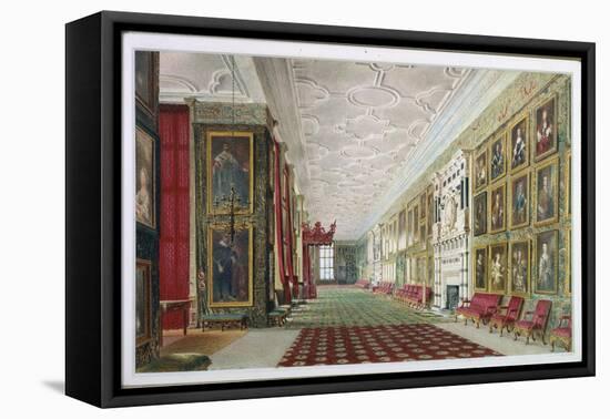 The Long Gallery, Hardwick, 1828-William Henry Hunt-Framed Premier Image Canvas