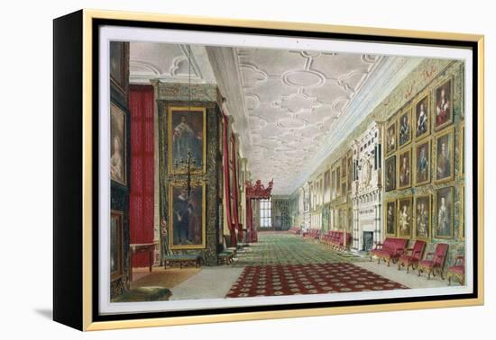 The Long Gallery, Hardwick, 1828-William Henry Hunt-Framed Premier Image Canvas