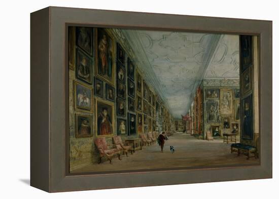 The Long Gallery, Hardwick-David Cox-Framed Premier Image Canvas