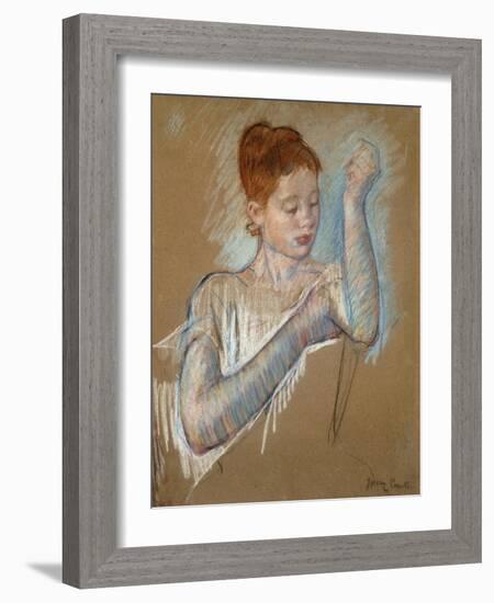 The Long Gloves-Mary Cassatt-Framed Giclee Print