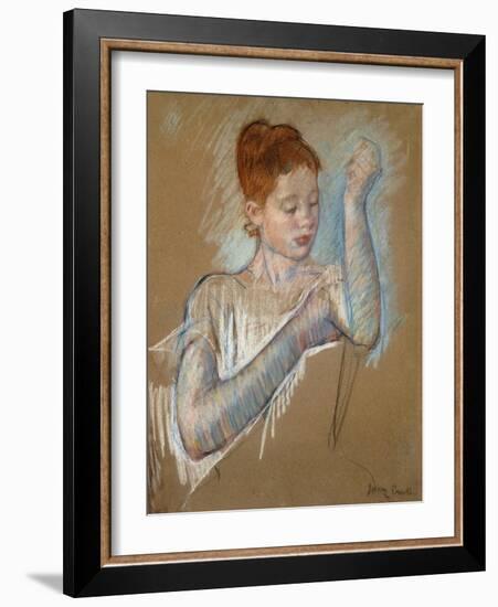 The Long Gloves-Mary Cassatt-Framed Giclee Print