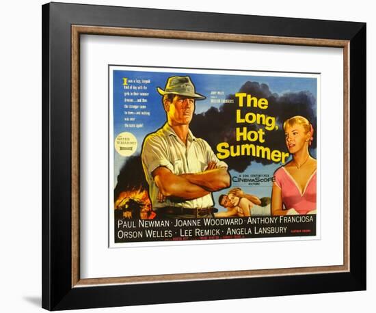 The Long Hot Summer, UK Movie Poster, 1958-null-Framed Art Print