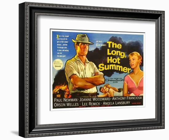 The Long Hot Summer, UK Movie Poster, 1958-null-Framed Art Print