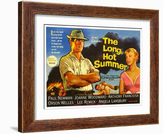 The Long Hot Summer, UK Movie Poster, 1958-null-Framed Art Print