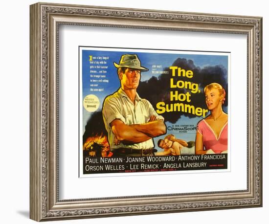 The Long Hot Summer, UK Movie Poster, 1958-null-Framed Premium Giclee Print