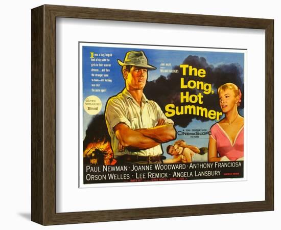 The Long Hot Summer, UK Movie Poster, 1958-null-Framed Premium Giclee Print