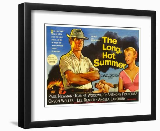 The Long Hot Summer, UK Movie Poster, 1958-null-Framed Premium Giclee Print