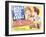 The Long, Long Trailer, Lucille Ball, Desi Arnaz on title lobbycard, 1954-null-Framed Art Print