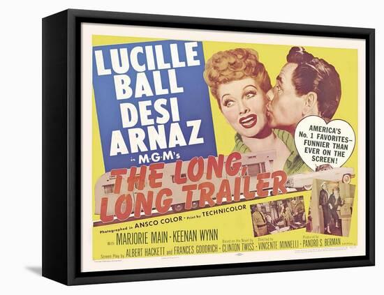 The Long Long Trailer, UK Movie Poster, 1954-null-Framed Stretched Canvas