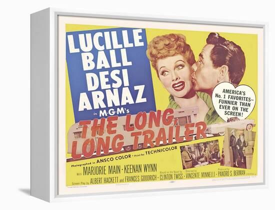 The Long Long Trailer, UK Movie Poster, 1954-null-Framed Stretched Canvas