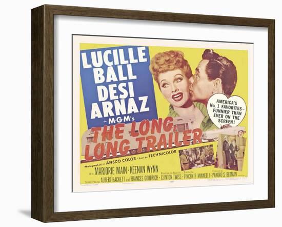 The Long Long Trailer, UK Movie Poster, 1954-null-Framed Art Print