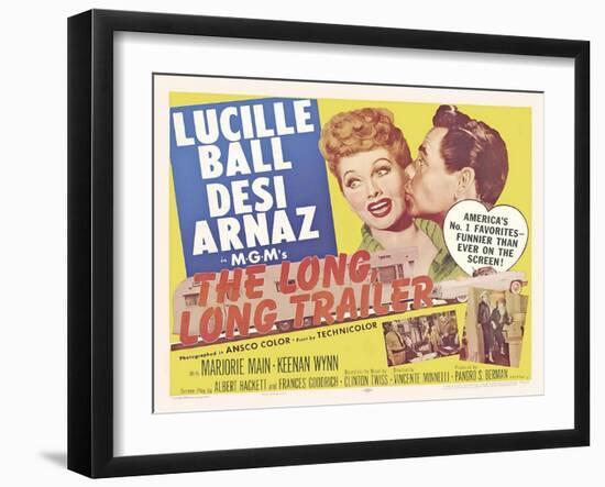 The Long Long Trailer, UK Movie Poster, 1954-null-Framed Art Print