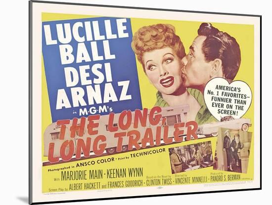 The Long Long Trailer, UK Movie Poster, 1954-null-Mounted Art Print