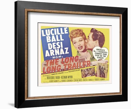 The Long Long Trailer, UK Movie Poster, 1954-null-Framed Premium Giclee Print