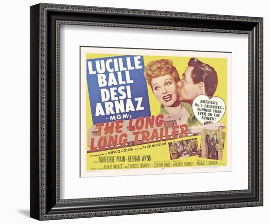 The Long Long Trailer, UK Movie Poster, 1954-null-Framed Premium Giclee Print