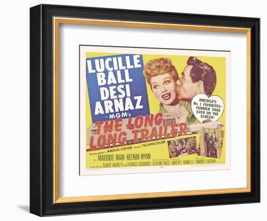 The Long Long Trailer, UK Movie Poster, 1954-null-Framed Premium Giclee Print