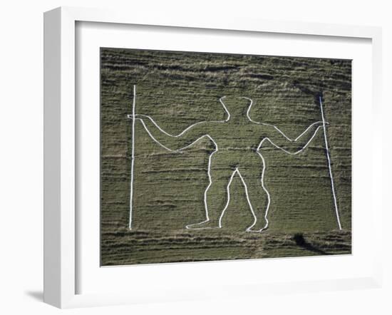 The Long Man, Wilmington Hill, Near Wilmington, South Downs, Sussex, England, United Kingdom-Ian Griffiths-Framed Photographic Print