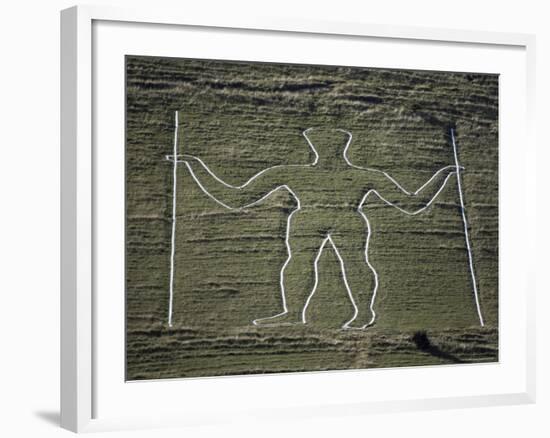 The Long Man, Wilmington Hill, Near Wilmington, South Downs, Sussex, England, United Kingdom-Ian Griffiths-Framed Photographic Print