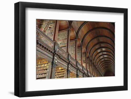 The Long Room in the library of Trinity College, Dublin, Republic of Ireland, Europe-Nigel Hicks-Framed Photographic Print