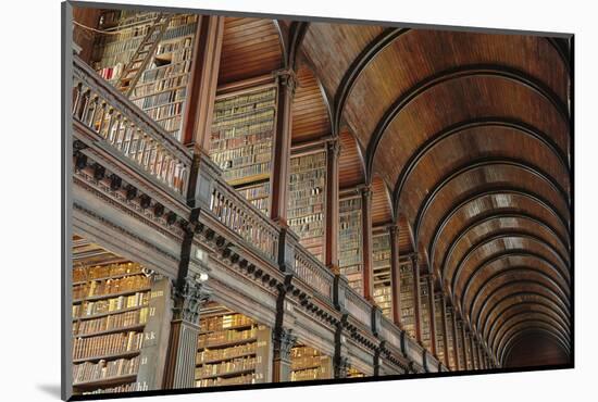 The Long Room in the library of Trinity College, Dublin, Republic of Ireland, Europe-Nigel Hicks-Mounted Photographic Print