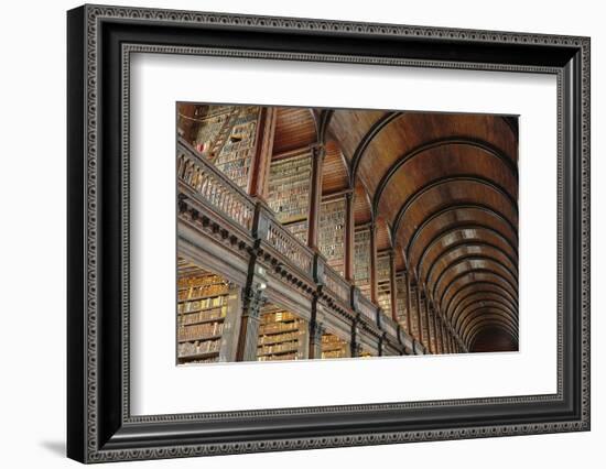 The Long Room in the library of Trinity College, Dublin, Republic of Ireland, Europe-Nigel Hicks-Framed Photographic Print